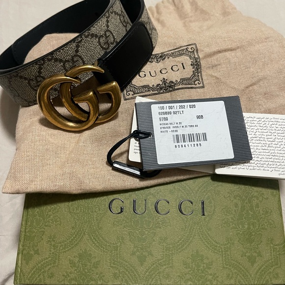 Gucci GG belt with Double G buckle size 90 - Picture 10 of 10